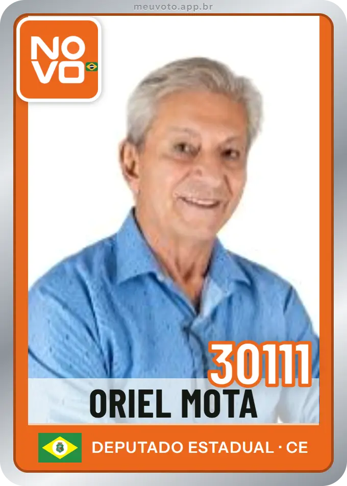 Carta de Oriel Mota, número 30111, Novo