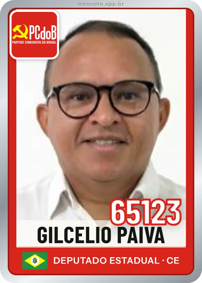 Carta de Gilcelio Paiva, número 65123, PCdoB