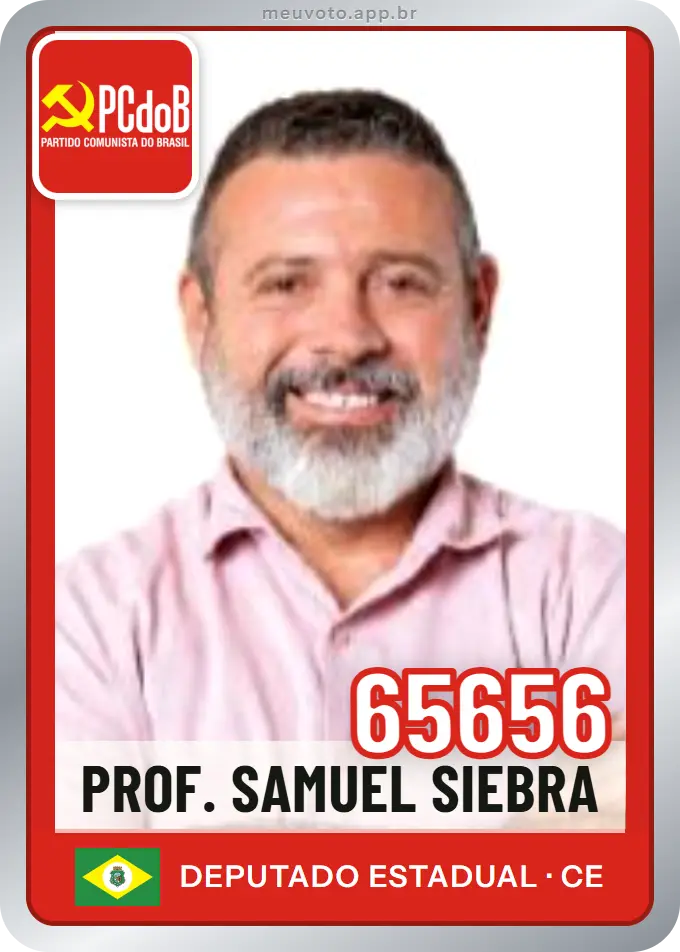 Carta de Prof. Samuel Siebra, número 65656, PCdoB