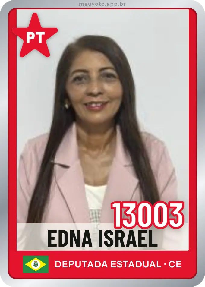 Carta de Edna Israel, número 13003, PT