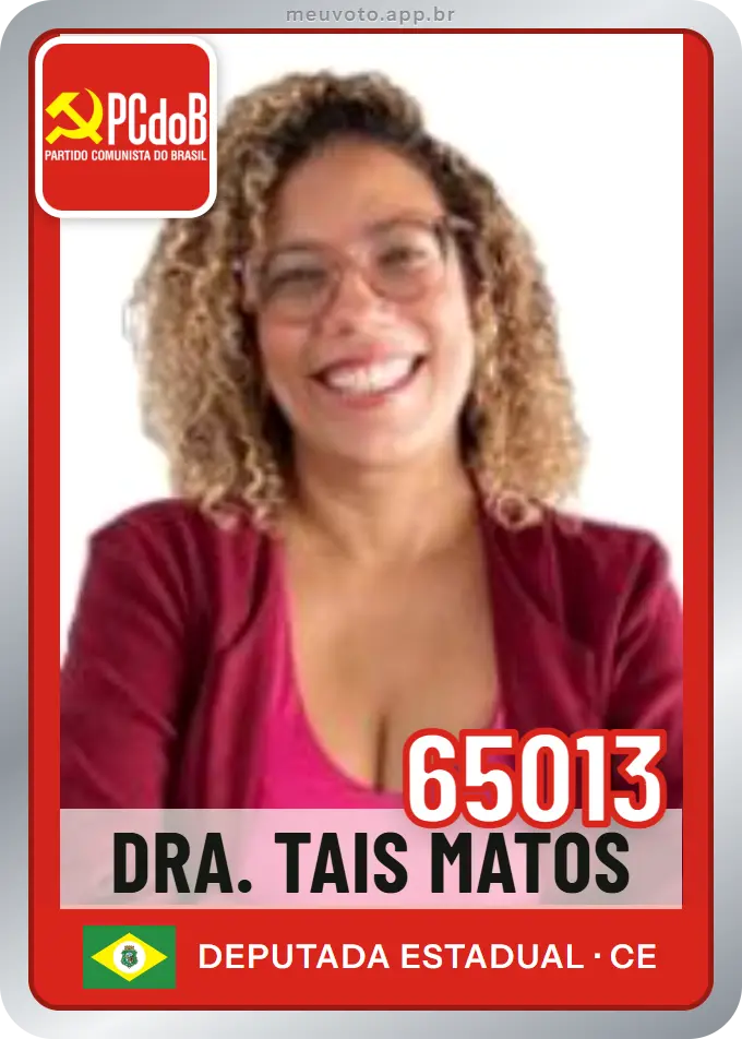 Carta de Dra. Tais Matos, número 65013, PCdoB