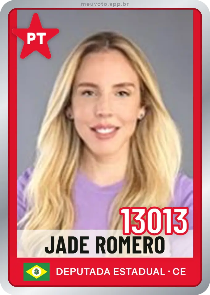 Carta de Jade Romero, número 13013, PT