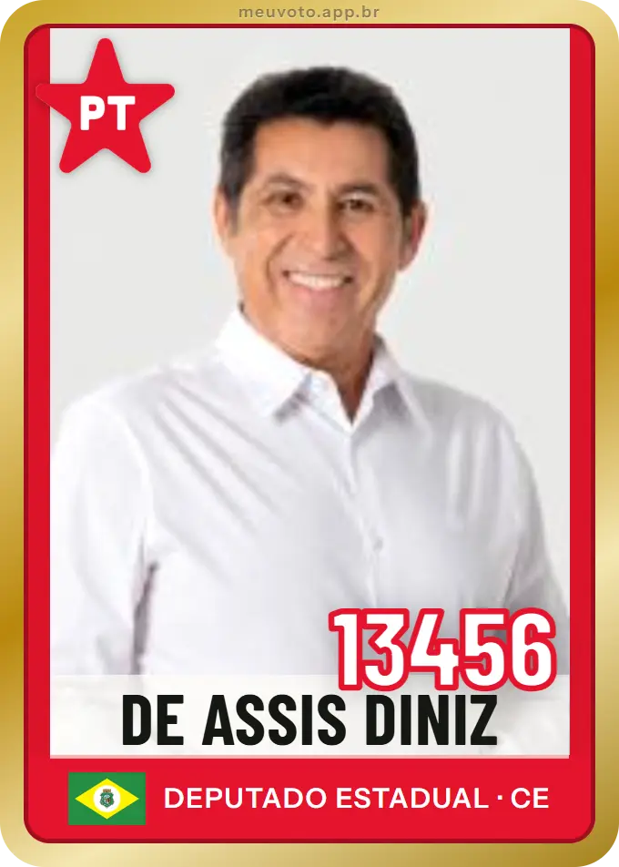 Carta de De Assis Diniz, número 13456, PT