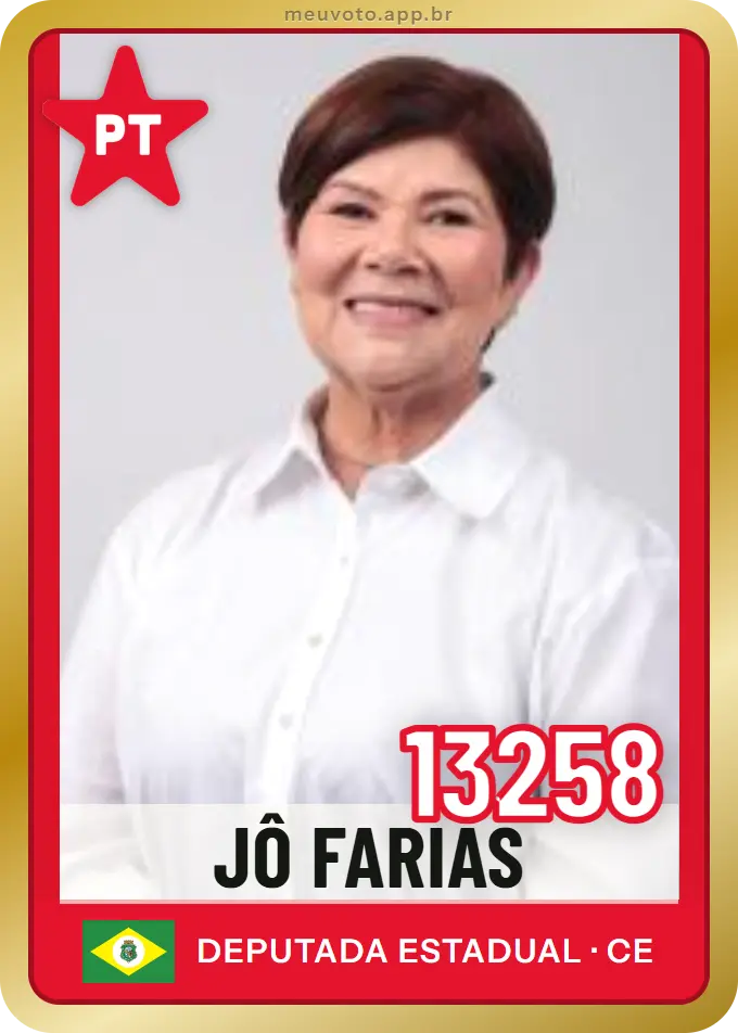 Carta de Jô Farias, número 13258, PT
