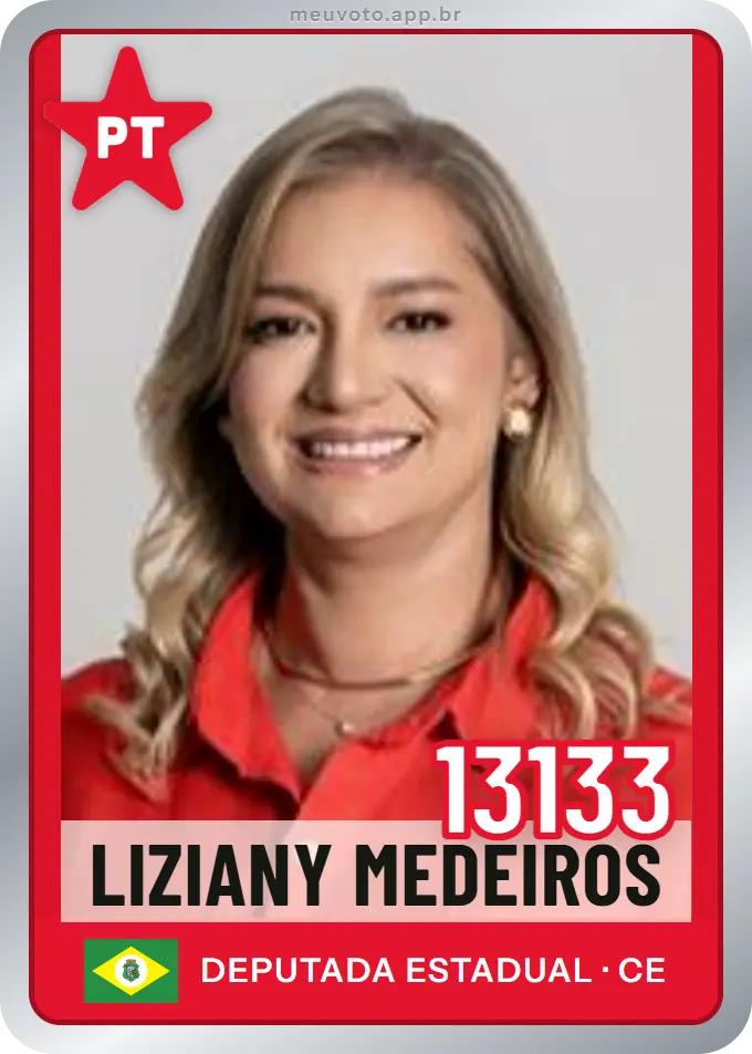 Carta de Liziany Medeiros, número 13133, PT