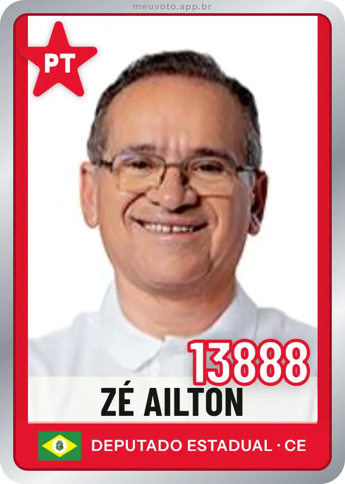 Carta de Zé Ailton, número 13888, PT