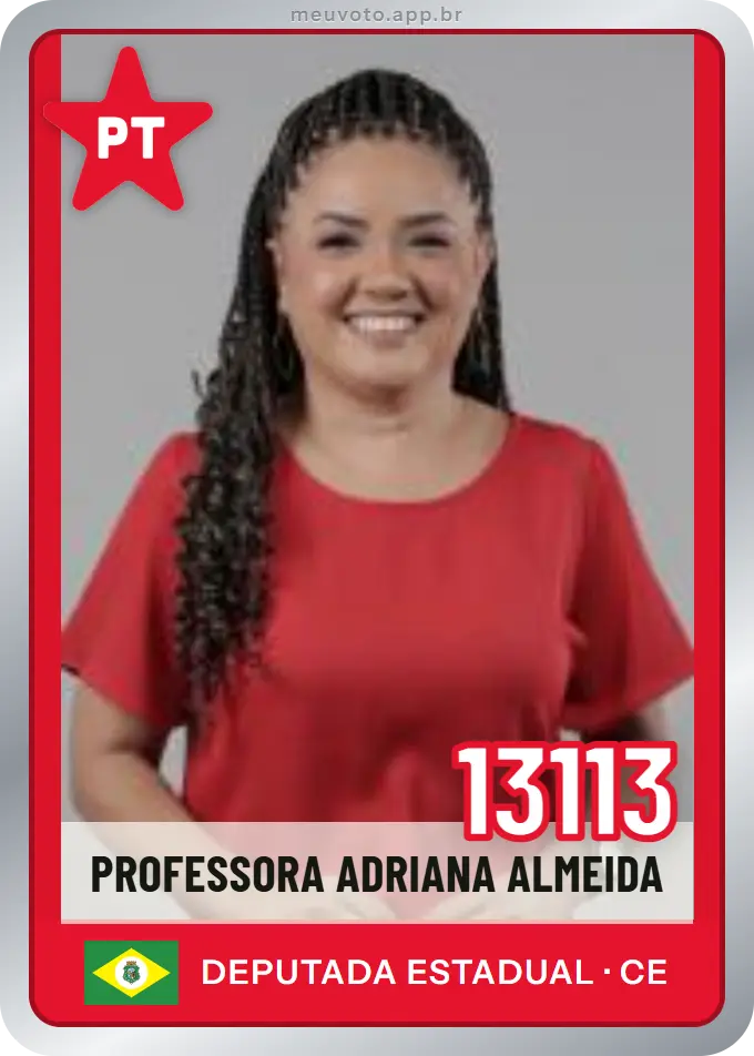 Carta de Professora Adriana Almeida, número 13113, PT