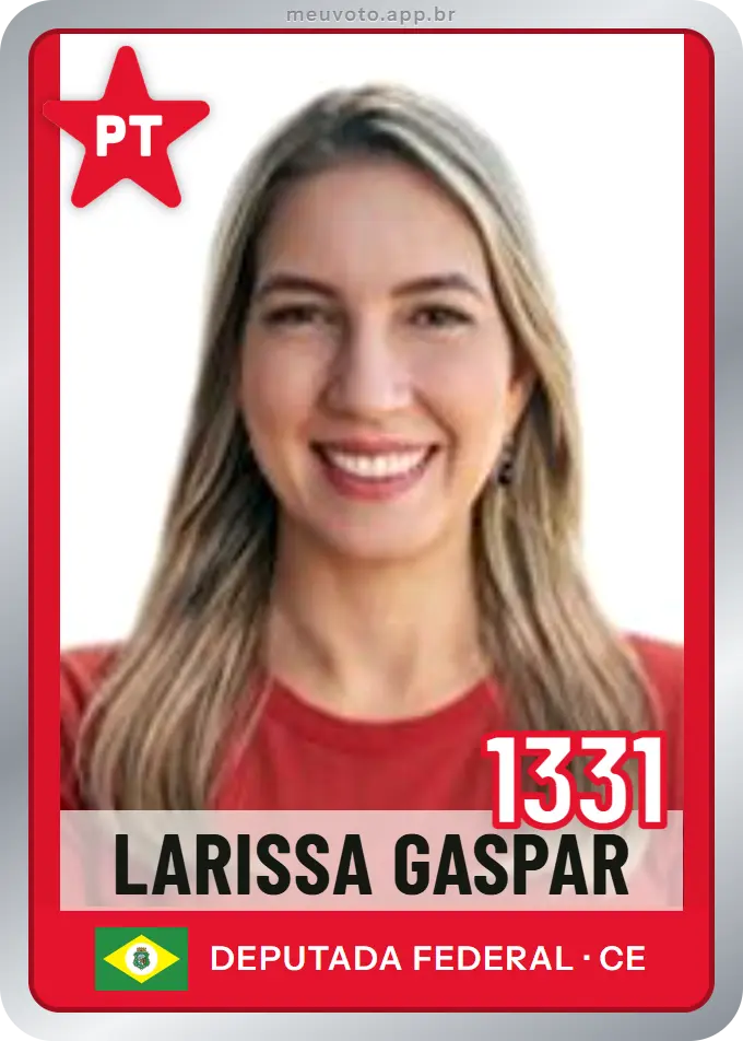 Carta de Larissa Gaspar, número 1331, PT