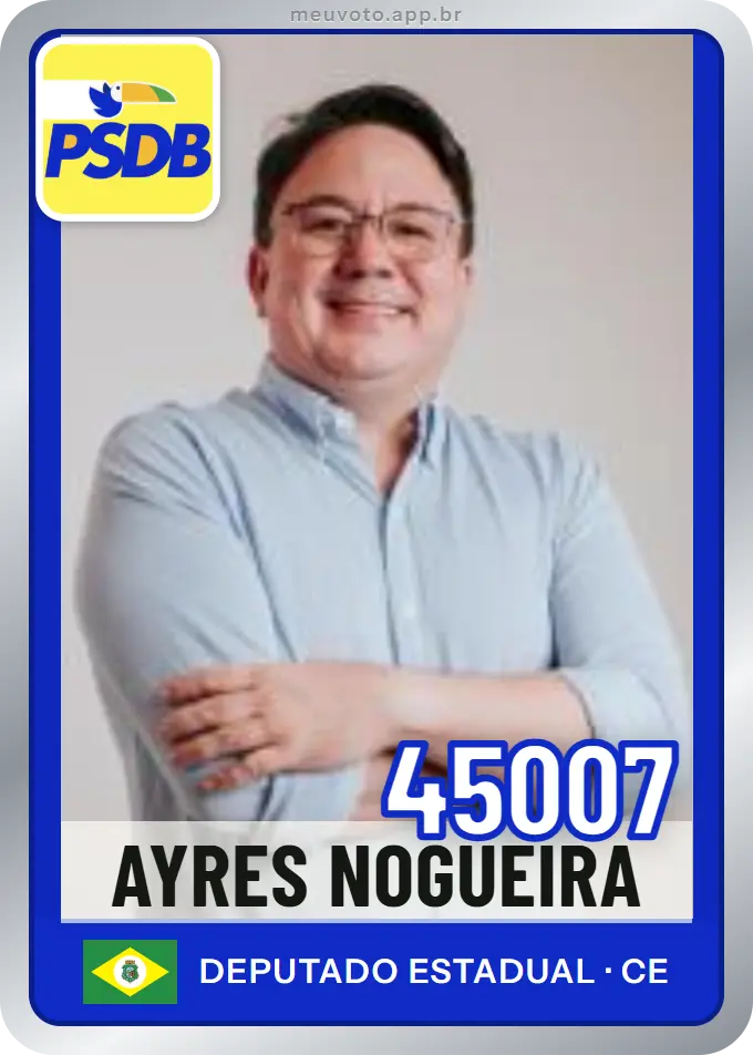 Carta de Ayres Nogueira, número 45007, PSDB