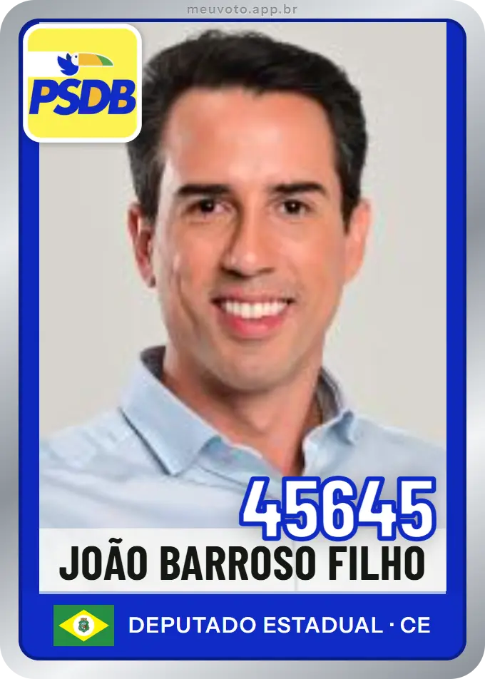 Carta de João Barroso Filho, número 45645, PSDB
