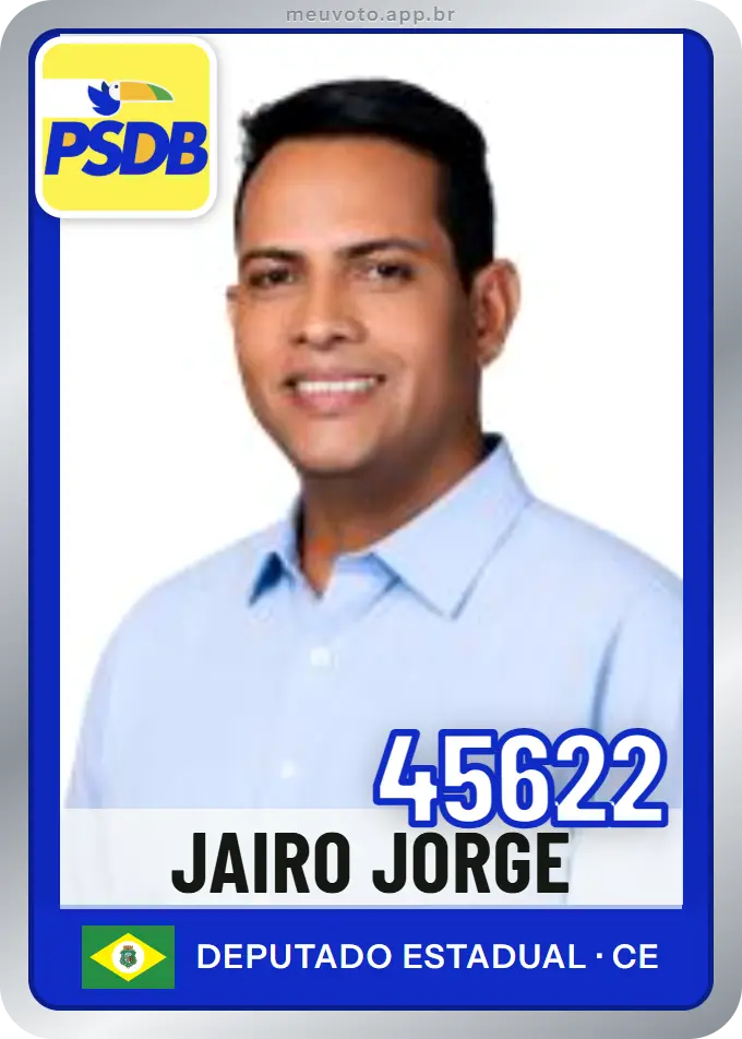 Carta de Jairo Jorge, número 45622, PSDB