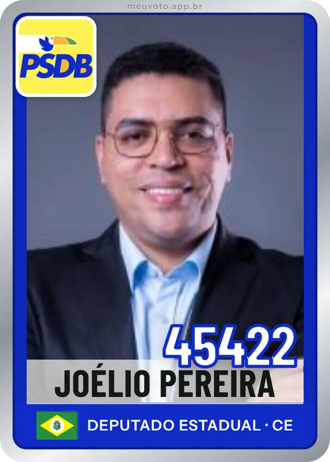 Carta de Joélio Pereira, número 45422, PSDB