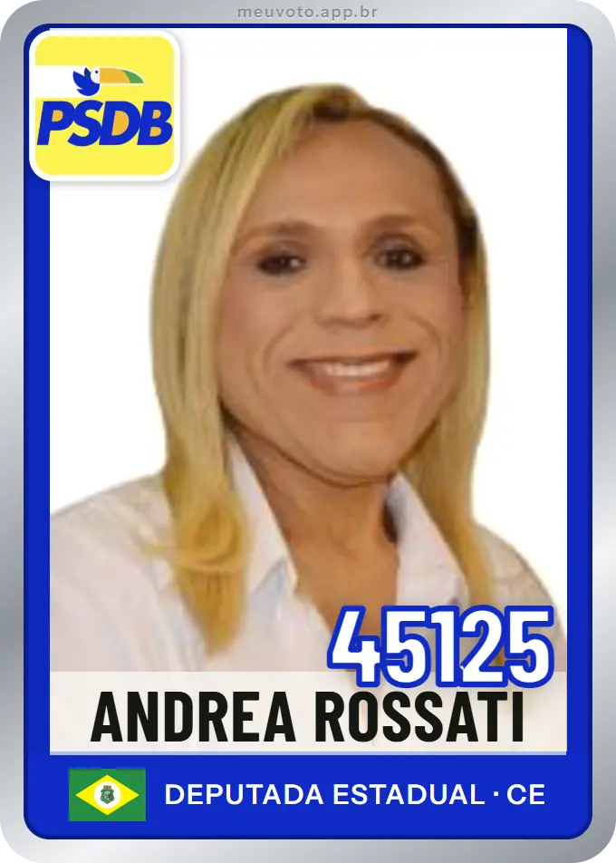 Carta de Andrea Rossati, número 45125, PSDB
