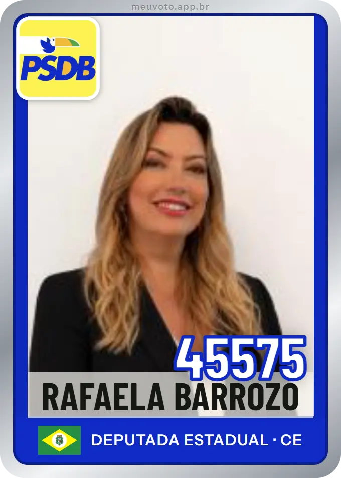 Carta de Rafaela Barrozo, número 45575, PSDB