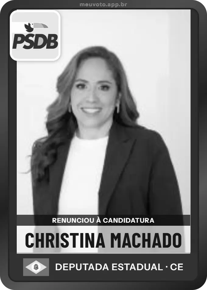 Carta de Christina Machado, PSDB. Renunciou à candidatura e não vai à urna.