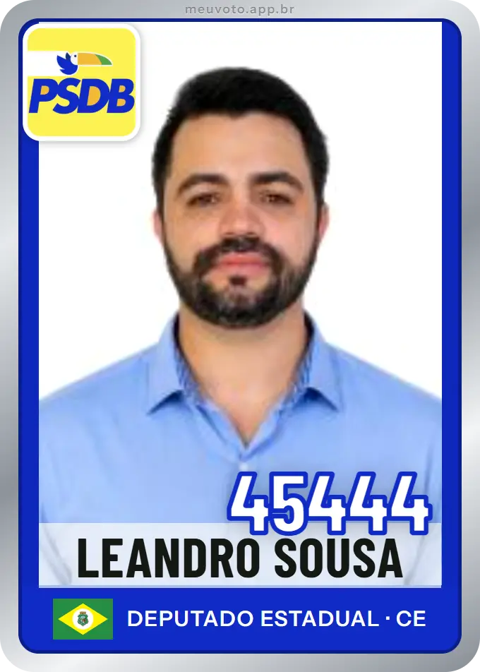 Carta de Leandro Sousa, número 45444, PSDB
