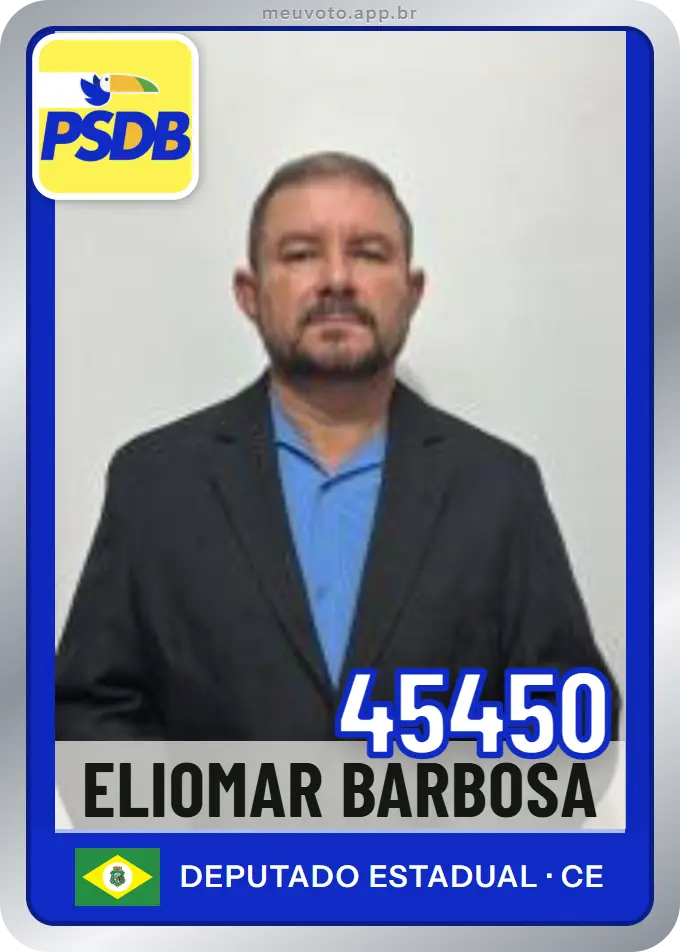 Carta de Eliomar Barbosa, número 45450, PSDB