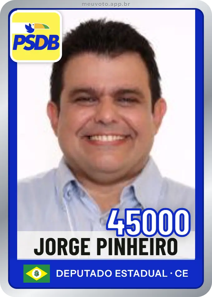 Carta de Jorge Pinheiro, número 45000, PSDB
