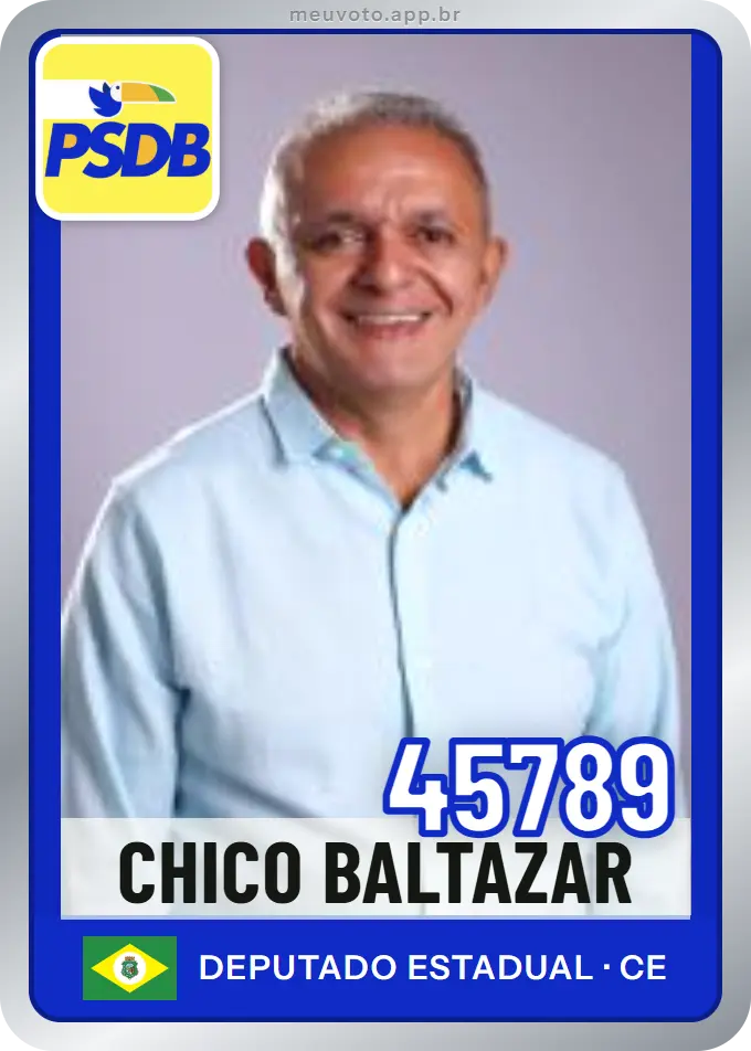Carta de Chico Baltazar, número 45789, PSDB