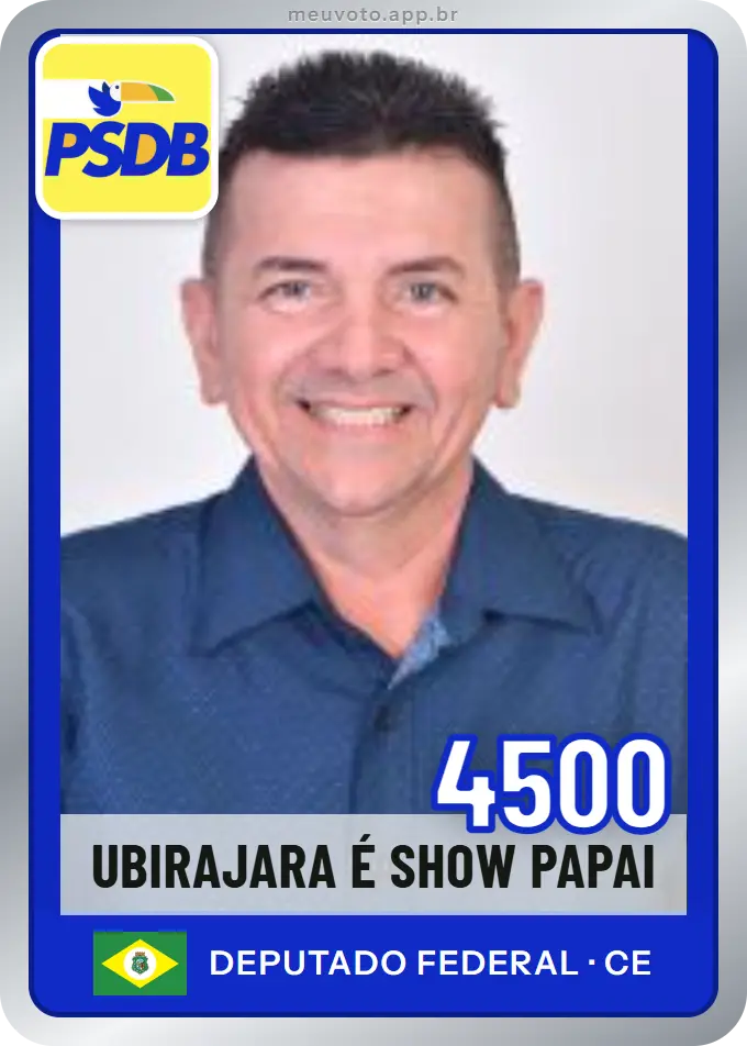 Carta de Ubirajara É Show Papai, número 4500, PSDB