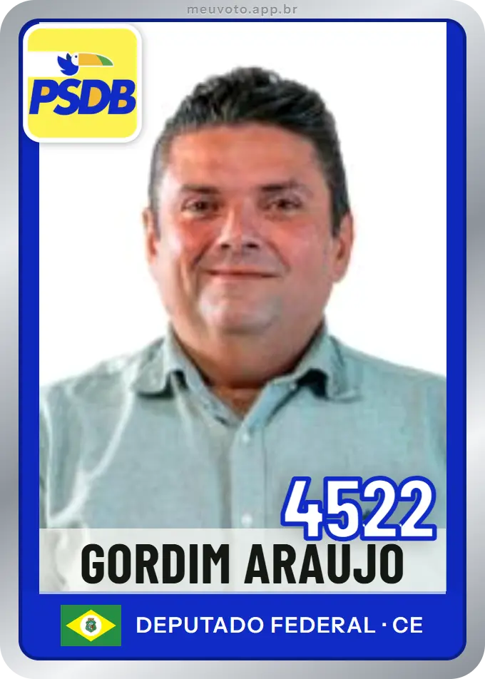 Carta de Gordim Araújo, número 4522, PSDB