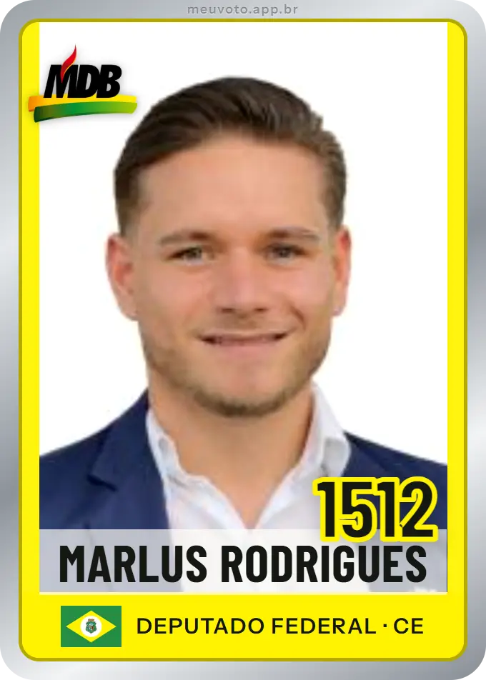 Carta de Marlus Rodrigues, número 1512, MDB