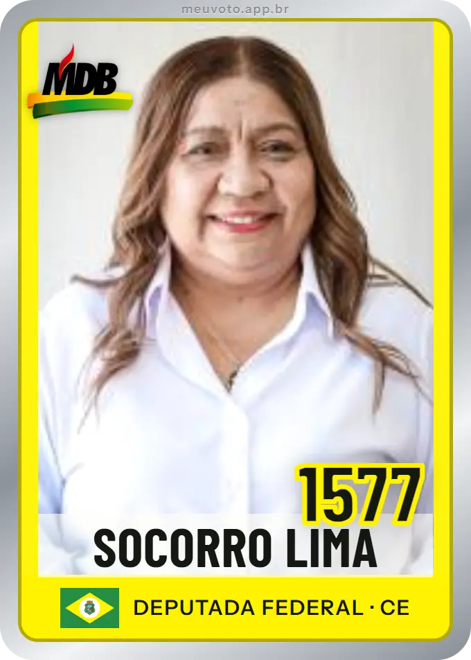 Carta de Socorro Lima, número 1577, MDB