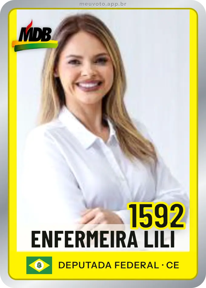 Carta de Enfermeira Lili, número 1592, MDB