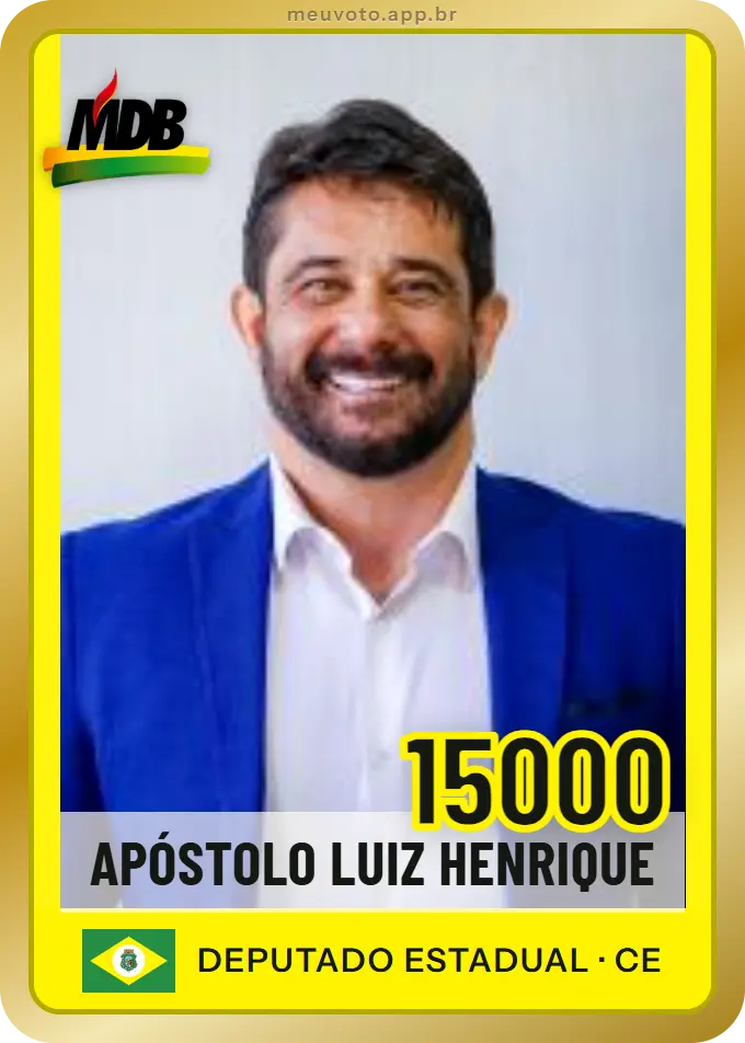 Carta de Apóstolo Luiz Henrique, número 15000, MDB