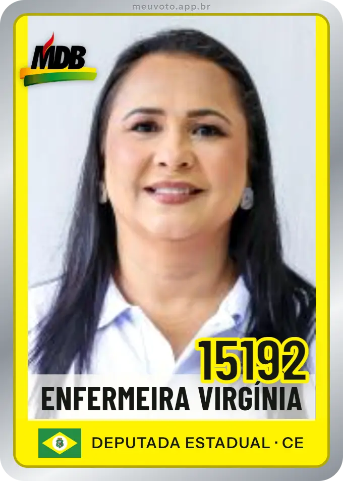 Carta de Enfermeira Virgínia, número 15192, MDB