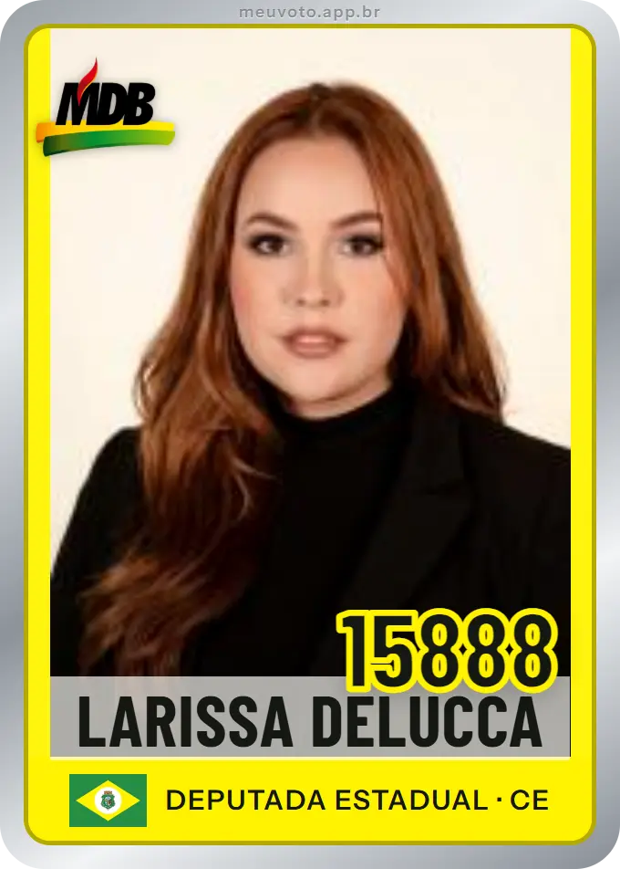 Carta de Larissa Delucca, número 15888, MDB