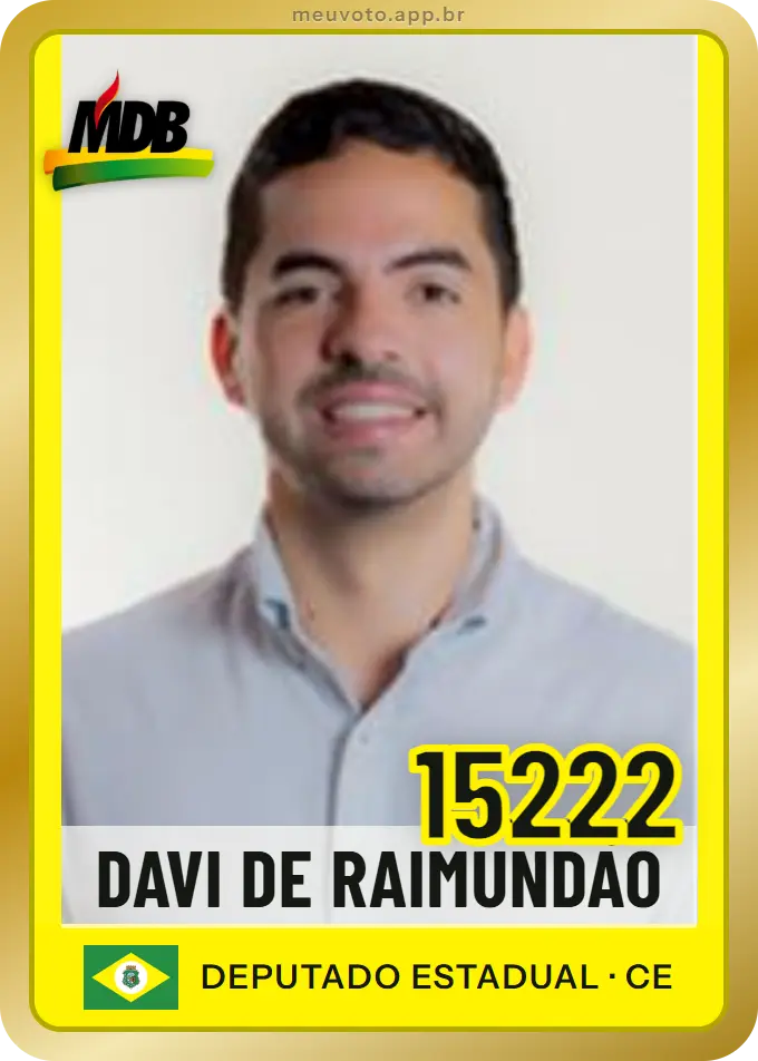 Carta de Davi de Raimundão, número 15222, MDB