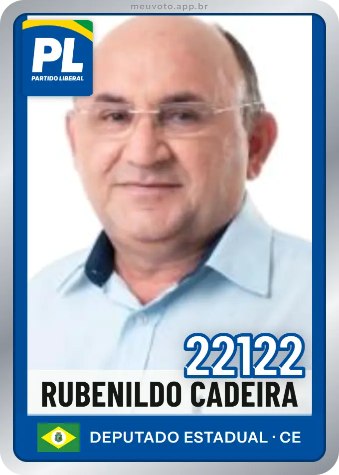Carta de Rubenildo Cadeira, número 22122, PL