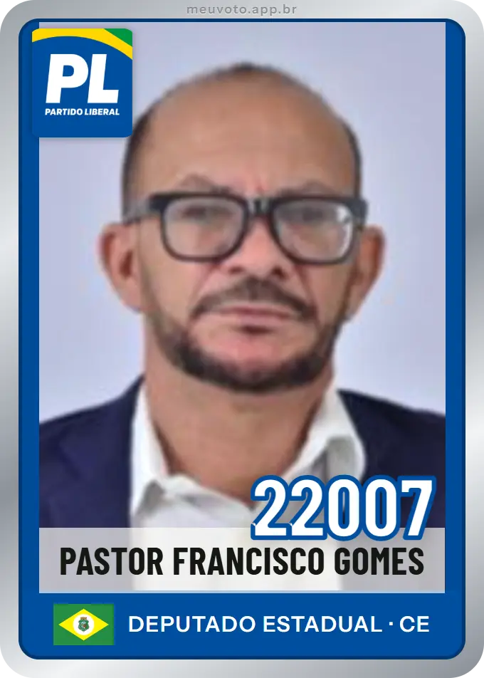 Carta de Pastor Francisco Gomes, número 22007, PL