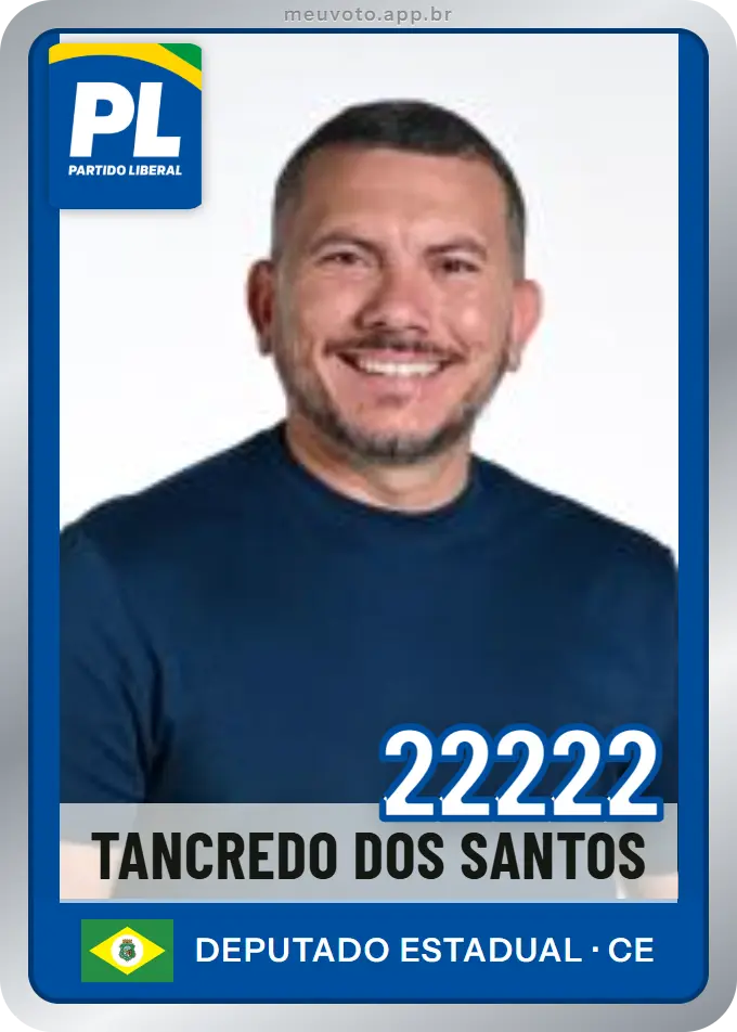 Carta de Tancredo dos Santos, número 22222, PL