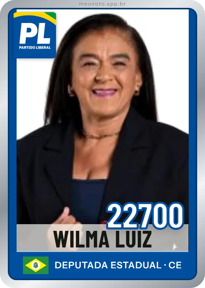 Carta de Wilma Luiz, número 22700, PL