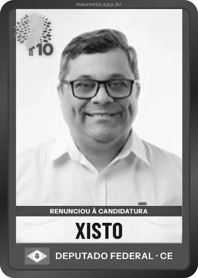 Carta de Xisto, Republicanos. Renunciou à candidatura e não vai à urna.