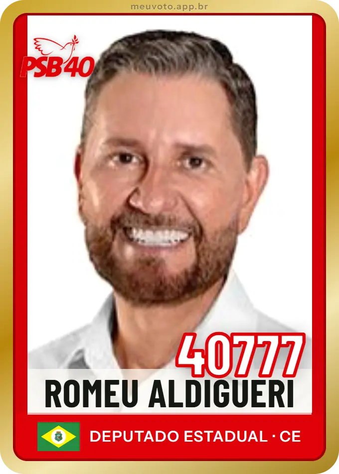 Carta de Romeu Aldigueri, número 40777, PSB
