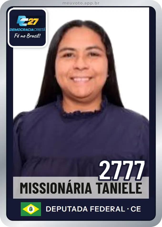 Carta de Missionária Taniele, número 2777, DC