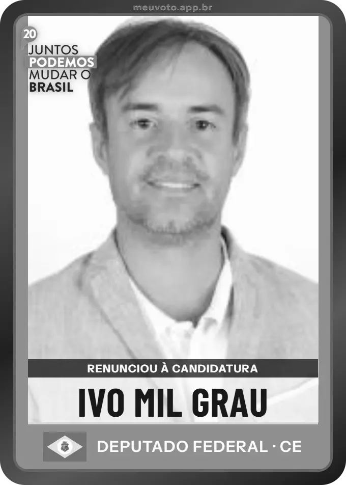 Carta de Ivo Mil Grau, Podemos. Renunciou à candidatura e não vai à urna.