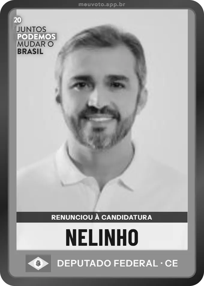 Carta de Nelinho, Podemos. Renunciou à candidatura e não vai à urna.