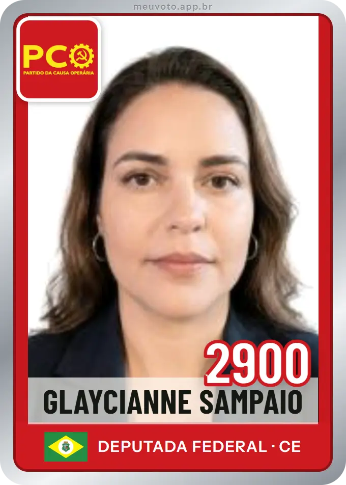 Carta de Glaycianne Sampaio, número 2900, PCO