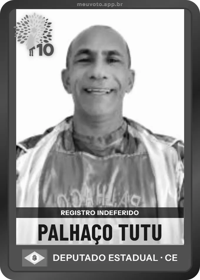 Carta de Palhaço Tutu, Republicanos. Teve o registro indeferido pelo TSE e não vai à urna.