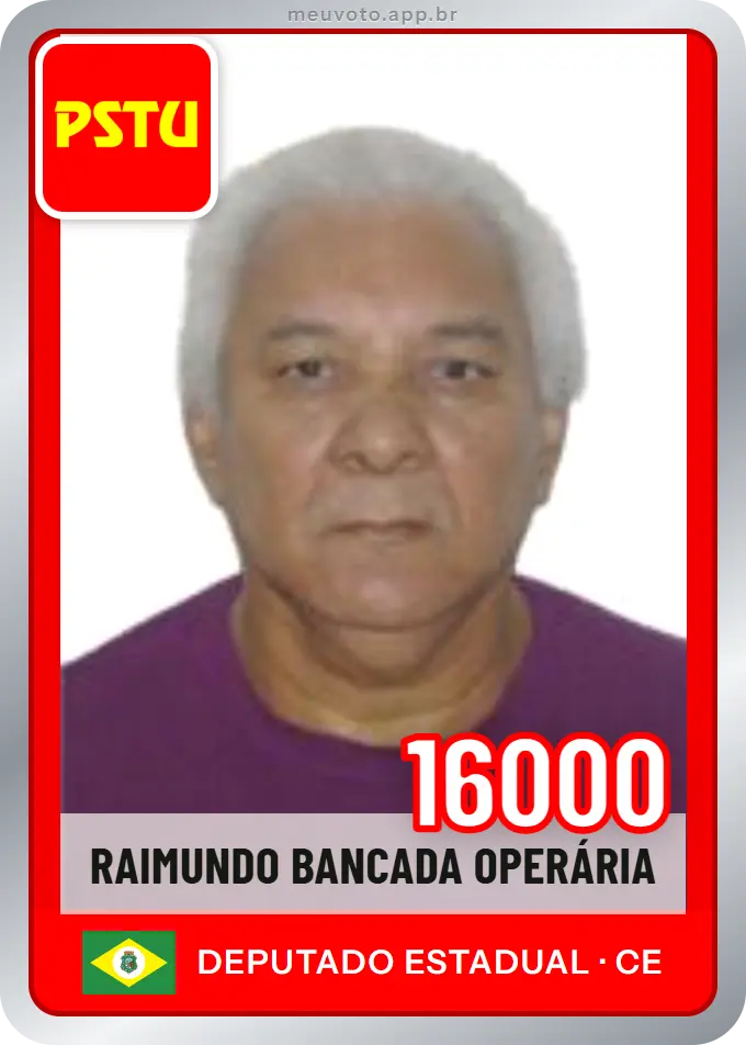 Carta de Raimundo Bancada Operária, número 16000, PSTU