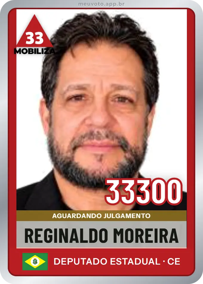Carta de Reginaldo Moreira, número 33300, Mobiliza