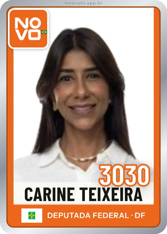Carta de Carine Teixeira, número 3030, Novo