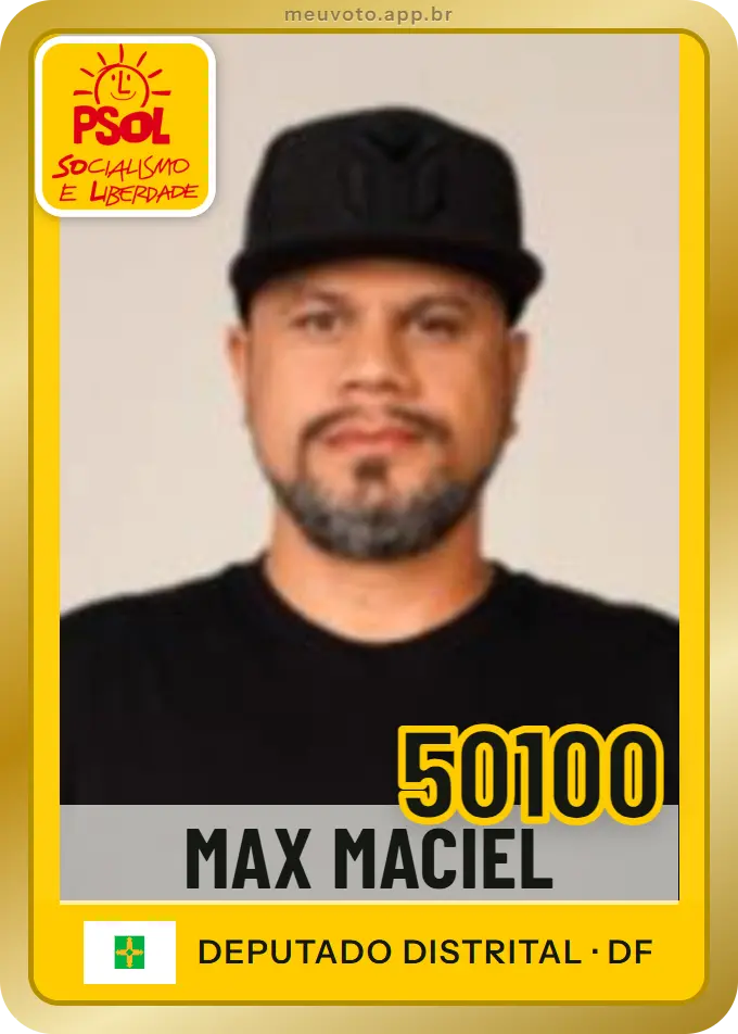 Carta de Max Maciel, número 50100, PSOL