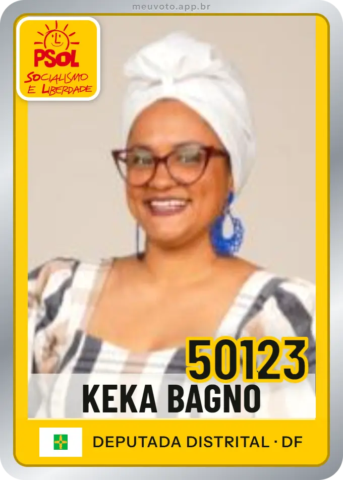 Carta de Keka Bagno, número 50123, PSOL
