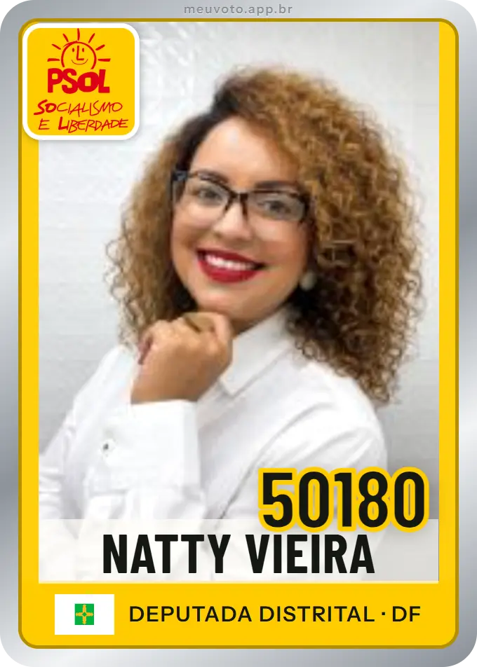 Carta de Natty Vieira, número 50180, PSOL