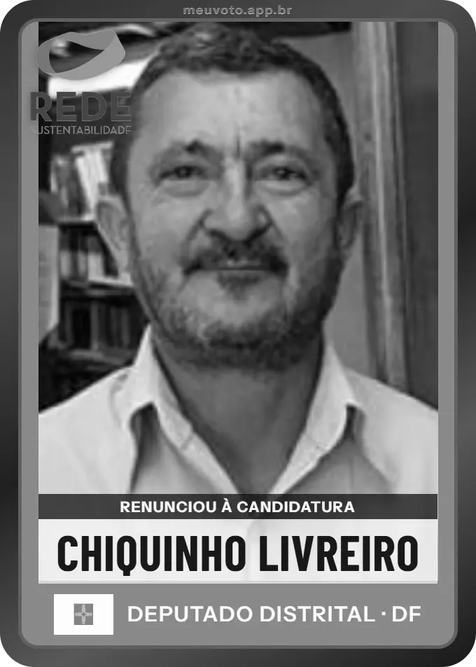 Carta de Chiquinho Livreiro, Rede. Renunciou à candidatura e não vai à urna.